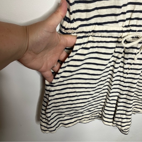 Lou & grey striped short sleeve romper tie waist women’s size XS gray & cream - Picture 6 of 11